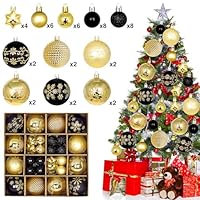Confezione palline natalizie in plastica per albero di Natale