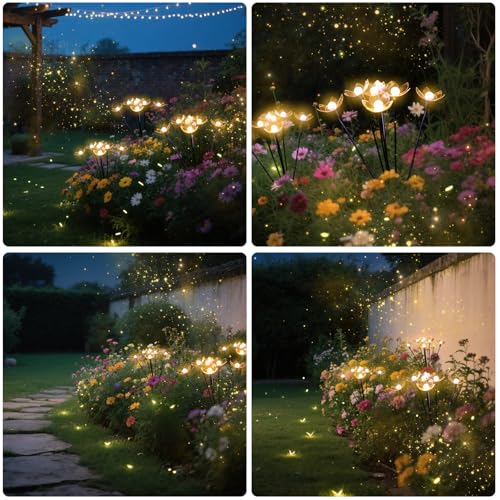 Lampe solaire luciole étanche avec 2 modes d'éclairage de jardin - 6