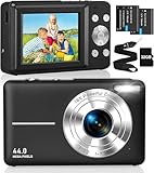 Cámara de Fotos Digital 1080P 44 MP cámara de Fotos con Zoom Digital de 16 x cámara compacta portátil Vlogging cámara Digital para niños Adolescentes Principiantes