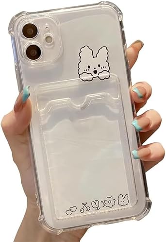 Casechics Compatible with iPhone 11 Case,Card Holder Stand,Bunny