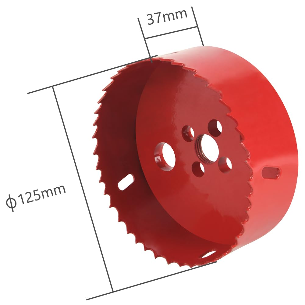 Flintronic Bi-Metal Hole Saw, 125mm Hole Saws Cutter, Smooth Fast Cutting metal hole Cutter - Image 2