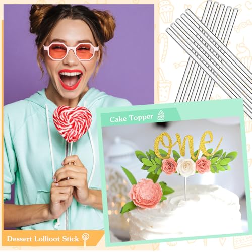 Image of Vicenpal 120 Pcs 8 Inch Clear Acrylic Rods 3 mm Plant Stakes Acrylic Dowel Rods Plant Support Stakes Round Strip Sticks for Party DIY Crafts Decorations Gardening