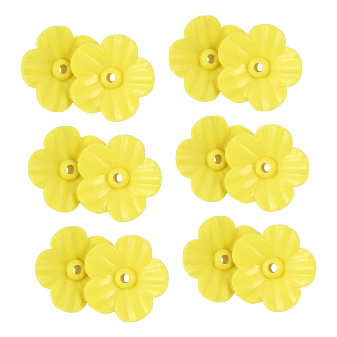 BCOATH 20Pcs Flower Bird Feeder Accessories Replaceable Plastic Hummingbird Feeding Ports for Outdoor Bird Feeding Decor Easy to Assemble Design