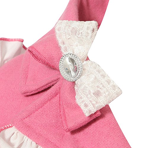 Richie House Girls' Sweet Coat with Ruffles and Lapel Collar Size 3-12 RH14634