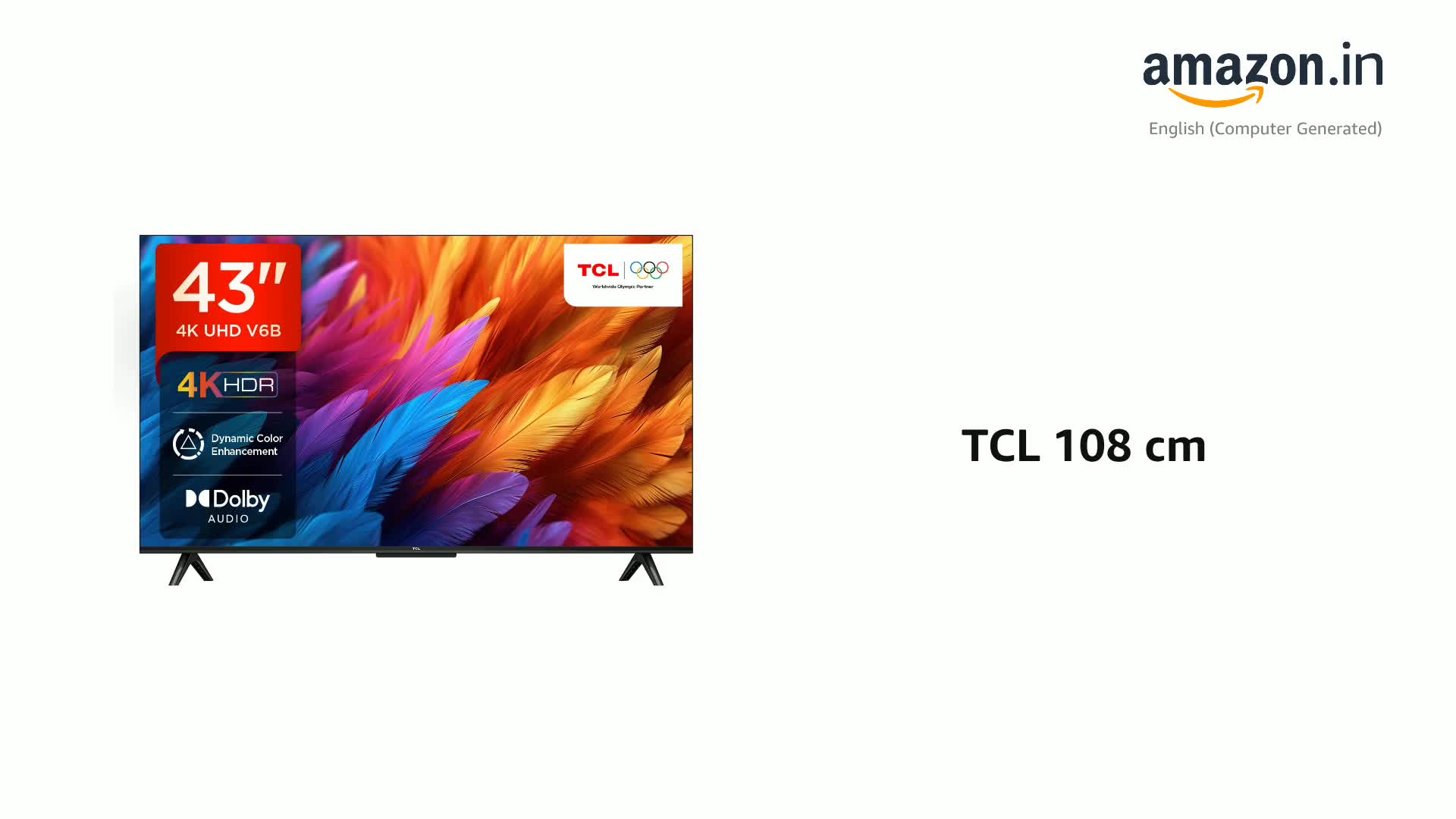 TCL 108 cm (43 inches) Metallic Bezel-Less Series 4K Ultra HD