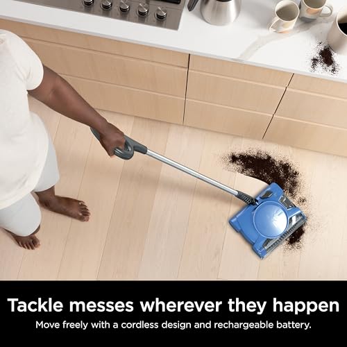 Image of Shark Rechargeable Floor Sweeper,Motorized Brushroll,Compact Swivel Design,Easy-Empty Dust Cup,10 inch Cleaning Path,Powerful Debris,Dust&Pet Hair Pickup,for All Floor Types,Blue,V2700Z,Medium (Pack of 2)