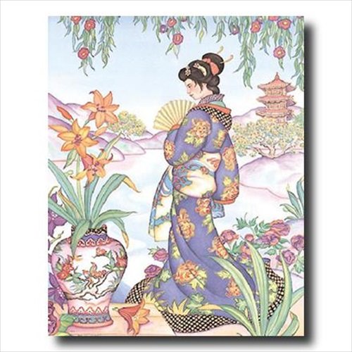 Amazon.com: Japanese Girl Woman in Garden Asian Contemporary Wall