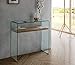 DUGARHOME - Recibidores Modernos de Cristal - Consola Cristal Estante Madera (80x30x76)