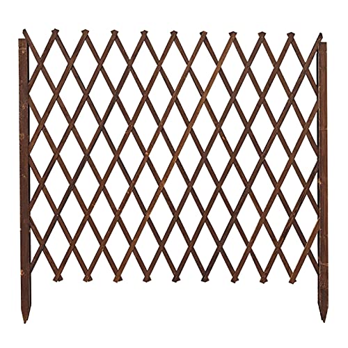 Barrière de Jardin, clôture de Jardin, barrière Extensible pour Animaux, clôture décorative en Bois pour pelouse, Balcon, Cour, Arbre de Noël (Dimensions : H65 x L180 cm) ()