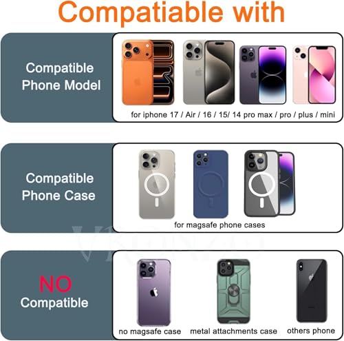 Image of VRONZO 4 PCS for MagSafe Ring Universal Sparkly Design Metal Rings for Magnetic Wireless Charging Sticker Ring Compatible with Magnetic Phone Cases for iPhone 17 /16 /15 /14 /13 /12 & Samsung S20-S25