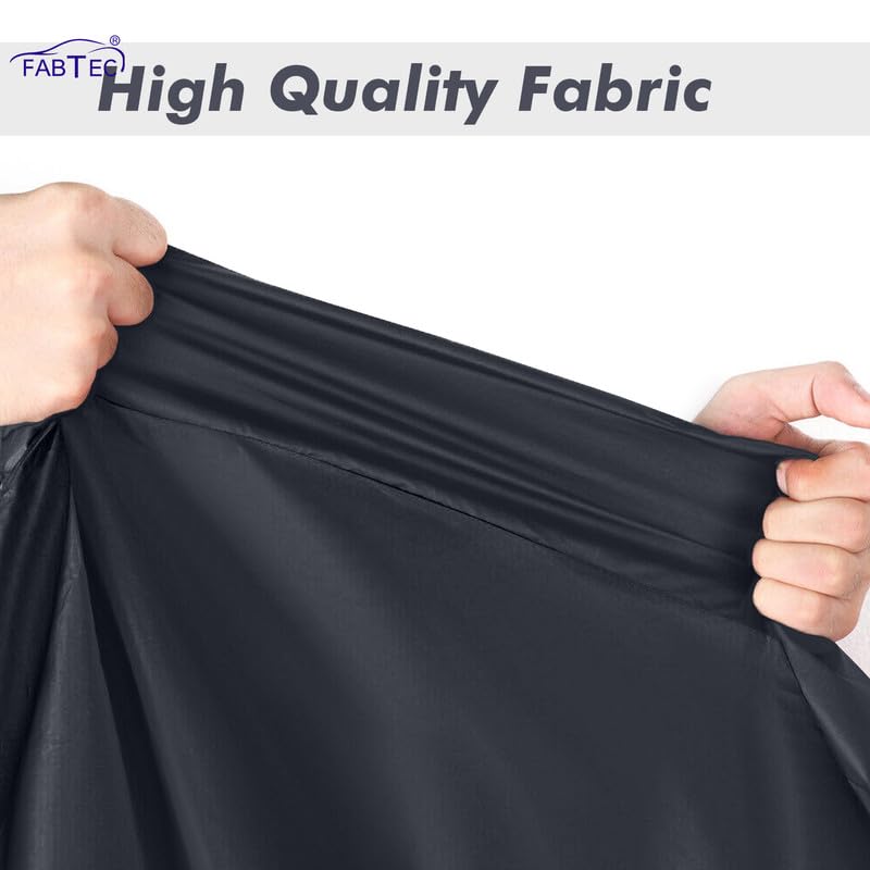 Image of FABTEC Waterproof Scooty Body Cover Compatible with Hero Pleasure Plus, A1 (Black)