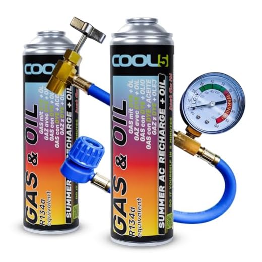 Cool5 , sustituto r134a, Sellador, refrigerante para Aire Acondicionado de automóviles, Equivalente a 760 g, 2 latas, 2 en 1, 290g,