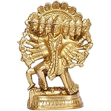 ARTVARKO Brass Kali Maa Murti Maha Kali Mahakali Kalika Maa Statue Sculpture Idol Puja Murti 6 Inch.