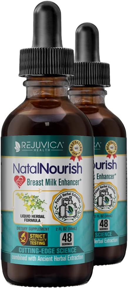 Rejuvica Health NatalNourish - Advanced Lactation Support Supplement - Liquid Delivery for Better Absorption - Fenugreek, Blessed Thistle, Anise, Fennel & More!