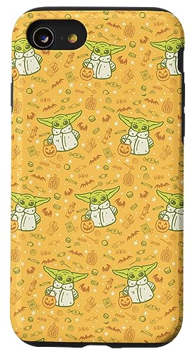 Coque iPhone SE 2020 7 8 Star Wars Mandalorian Grogu Bonbons Halloween