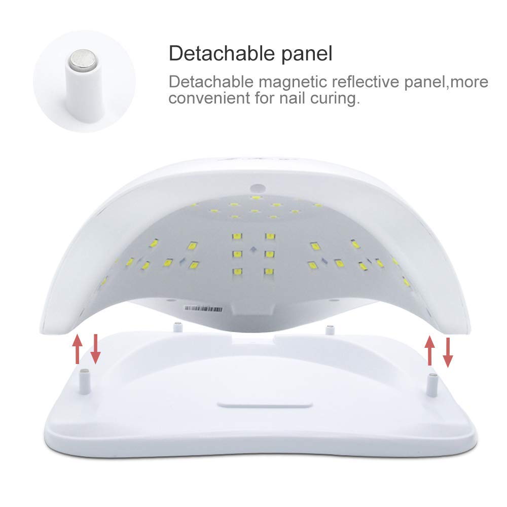 Lampada Unghie UV LED da 54W per Gel UV Lampada Unghie Professionale per Manicure e Pedicure Fornetto Unghie LED Essiccatore a UV con 4 Impostazioni del Timer e Sensore per Smalto Gel