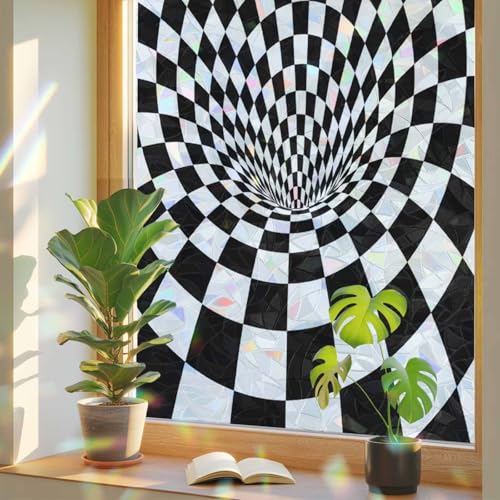 Vinilo decorativo negro para ventana 17.7x39.3 pulgadas miniatura 1