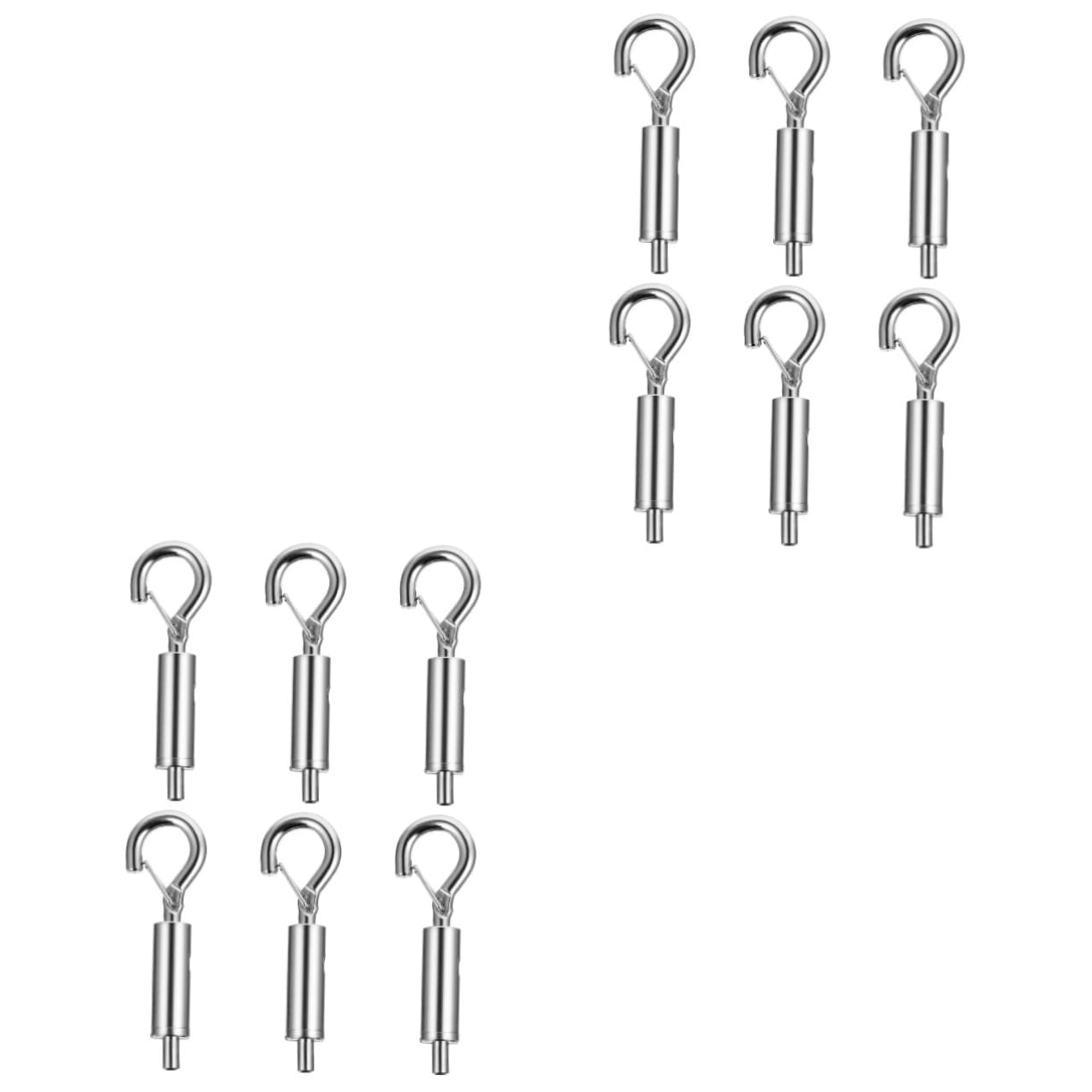 FUNOMOCYA 12 Pcs Rope Locker Turnbuckle Hook Heavy Duty Hooks Lanyard Accessories C Cable Hooks for Hanging Garland Cable Turnbuckle Rope Tensioner Copper Silver