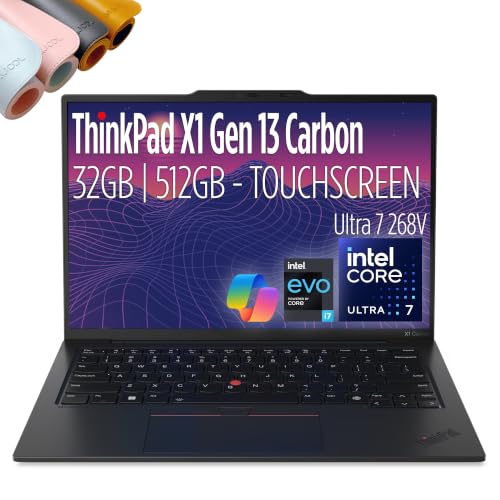 Image of Lenovo ThinkPad X1 Carbon Gen 13 14 inch WUXGA Touchscreen Laptop, Intel Core Ultra 7 268V, 32GB RAM, 512GB SSD, Intel Evo vPro, Copilot+ PC, 3-Year Warranty