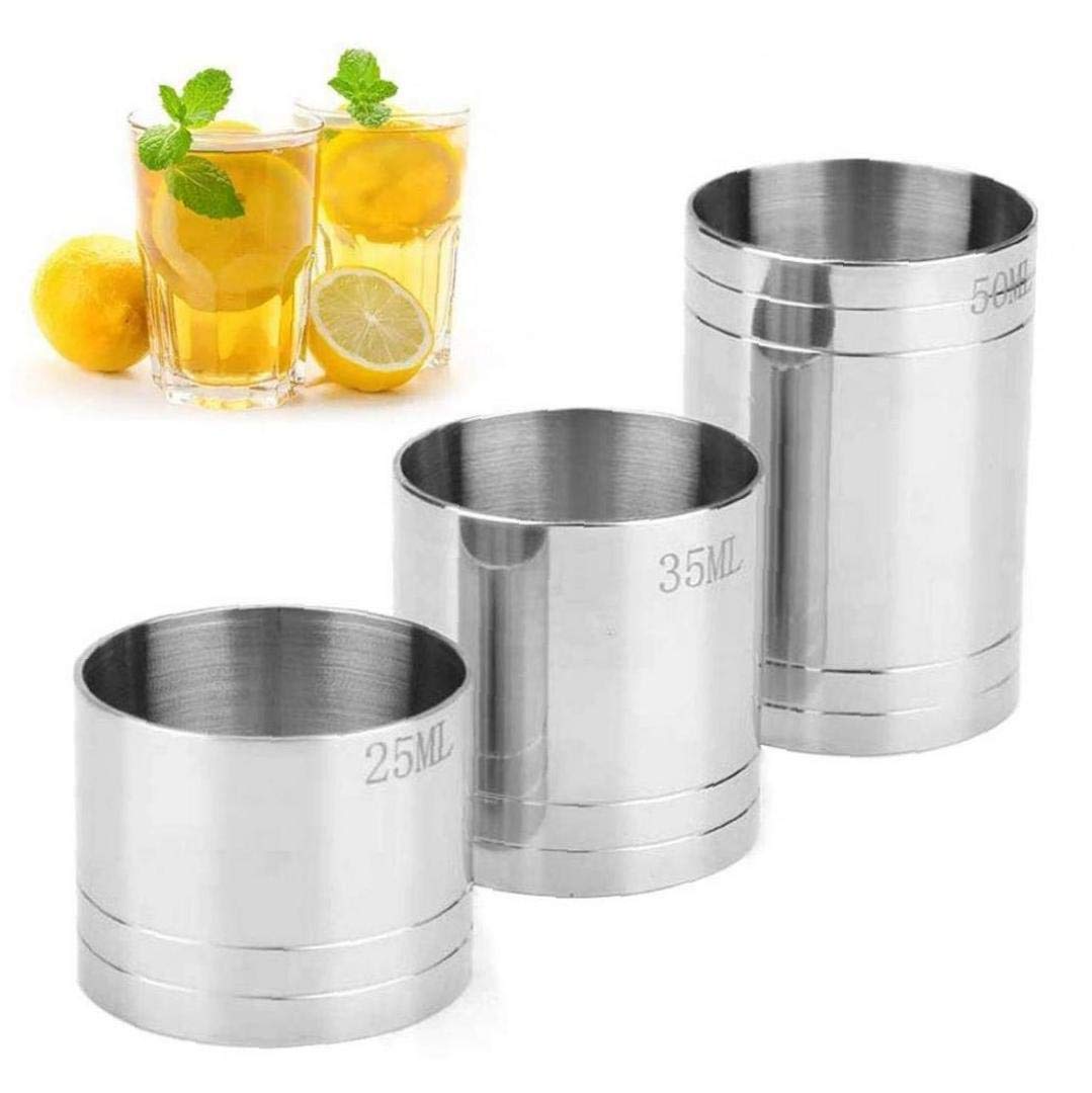 Jigger Measure Cup Loulensy Stainless Steel Jigger Measure Shot Measure Measure for Bar Party Wine