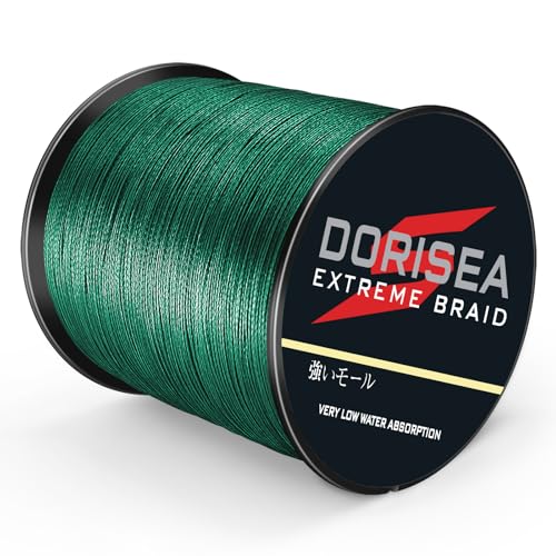 Dorisea Extreme Braid 100% Pe Braided Fishing Line 109Yards-2187Yards 6-300Lb Test Moss Green (1000m/1093Yards 250lb/0.80mm(8Strands)) by Dorisea - Used condition - US$39.72