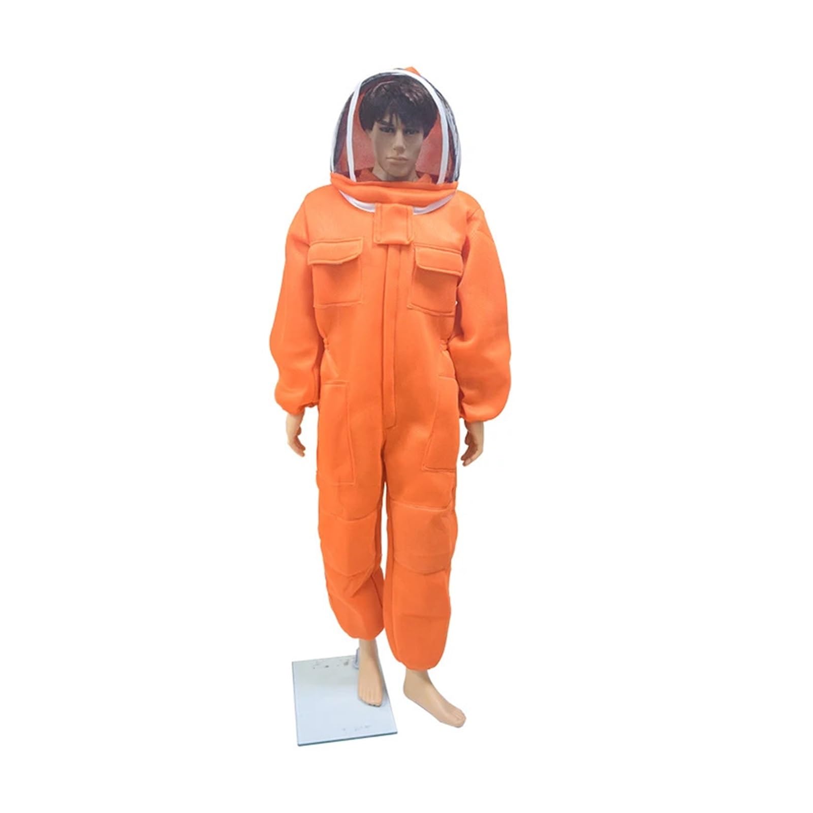 Odzież pszczelarską, Kombinezon ochronny pszczelarski z welonem 3D Air Cotton, wielokolorowy, wiele rozmiarów(Round Hat Yellow,XL)