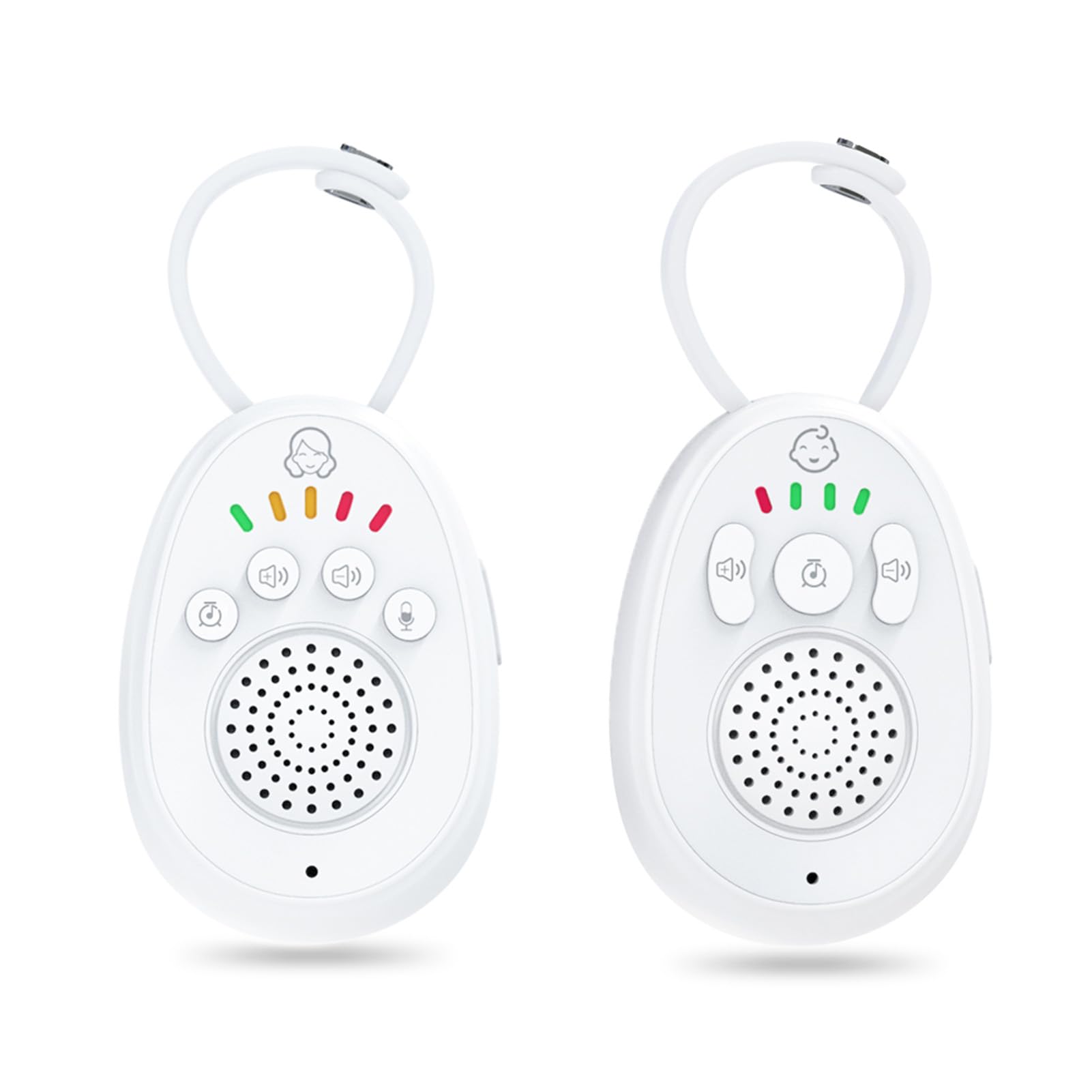 Baby Bidirezionale per la Cameretta dei Bambini Macchina Sonora a Lungo Raggio 1000 Piedi Monitor Portatile Ad Attivazione Vocale Ninne Nanne Ricaricabili per Bambini Neonati