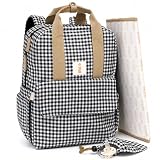 ANCRIVE,Mochila carro bebe impermeable con cambiador, mochila para carro bebe con 7 compartimentos y 9 bolsillos, ideal para hospital maternidad, paseos y viajes, mochila pañalera para mamá y papá