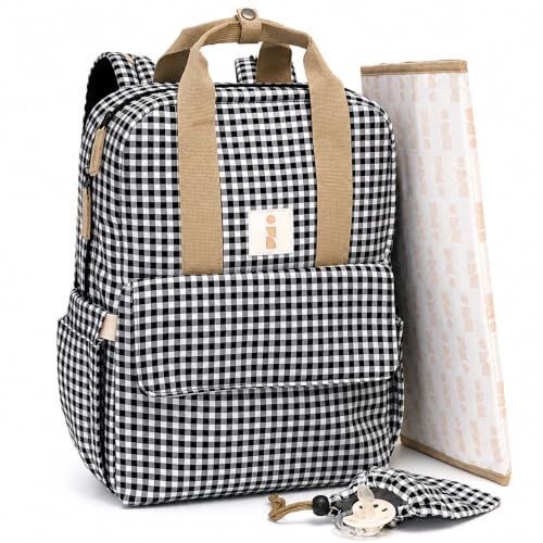 Ancrive, Mochila Carro Bebe Impermeable, 7 Compartimentos Y 9 Bolsillos, Organización Rápida Para Paseos Y Viajes, Ideal Para Mamá Y Papá, Mochila Pañales Con Cambiador.