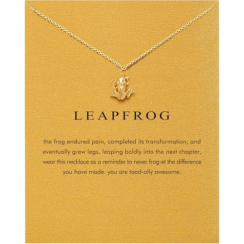 Baydurcan Frog Necklace Frog Gifts for Women Thank You Appreciation Gifts for Coworkers Teacher Unique Farewell Retirement Gift