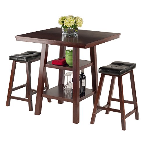Winsome Orlando Dining, Cushion Seats, Walnut #TOP4