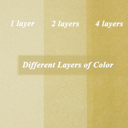 Image of Amber Gold Tulle Fabric Roll 6 Inch x 100 Yards Tulle Ribbon