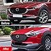 HIGH FLYING for Mazda CX-30 CX30 2020 2021 2022 2023 2024 2025 2026 Exterior Accessories Car Front Grille Inserts Cover Molding ABS Glossy Black 2pcs