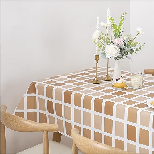 FIFTY FEET 84 * 60 Inch Rectangle Tablecloth, Vinyl Tablecloth ...
