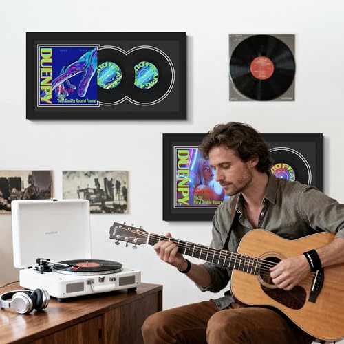Image of DUENPY 15.1x30 Vinyl Frame For 12.5x12.5 Cover Double Black Mat