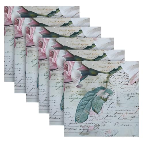 Servilletas de Tela Floral Set de 6 20x20 in miniatura 2
