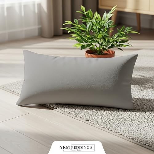 Image of YRM Bedding's - Egyptian Cotton 600TC Pillow Cover | Premium Pillowcases | Luxury Bedding-Export Collection | High Thread Count Durable & Breathable Covers - Silver Grey | [21''x36''] Inches
