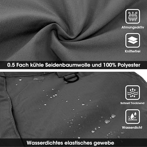 BondiTrekk Cargo Hose Damen mit 9 Taschen - Hochtaillierte Wasserabweisende Outdoor-Hose für Wandern, Sport & Alltag