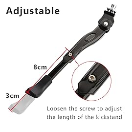 USONG Bike Kickstand Children\'s Bicycle Kickstand Single-side Stand Folding Bicycle Center Bracket 12 14 16 18 20 Bike Racks (For 14-16 Bike)