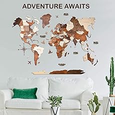 Image of 3D Wood World Map Wall. Brand catalog list of Enjoy The Wood. 