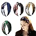 Produktbild HBselect 4 Stück Haarreife Haarband Stirnband Satin vintage Kopf Warp mit Knoten koreanisches und verknotetes Haarband im Retro Style für Damen
