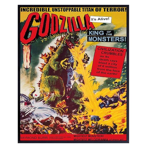Vintage Movie Poster For Men 11x14 - Scary Movie Poster for Men, Vintage Hollywood Horror Movie Decor - Man cave Wall Art for Boys Bedroom, Teens Room - Perfect Horror Movie Gifts- Unframed Print