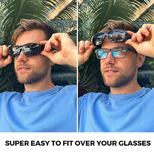 BLUE CUT Fit Over Polarized Sunglasses Solar Shield Sunglasses To Wear Over Glasses4