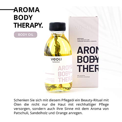veoli Aroma Body Therapy Firming Body Oil Serum with Rosemary Extract, 8 Highly Concentrated Oils, Anti Cellulite Massage, 136 g - Image 3