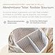 Yunioo Wickeltisch Organizer, windeltasche mit Fächern, Wickelorganizer Geschenke für Baby - Weiß Beige