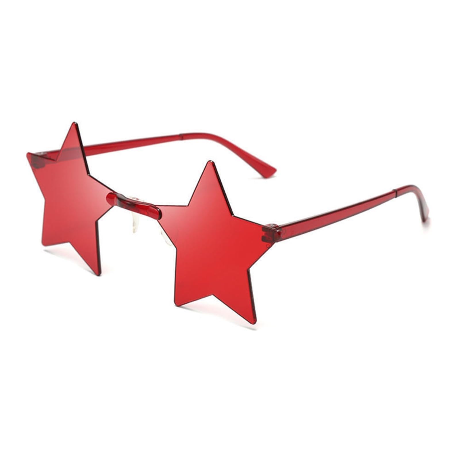 20Pc Thin Slice Star Sunglasses Candy Color Frameless Personality Dazzle Ball Pentagram Glasses For Night Out Party(Color 3)
