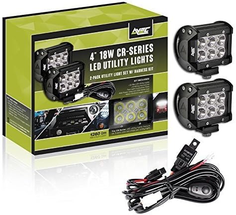 1 Pair Avec OFF ROAD 18w Cree Spot light led work light bars pods bottom mount