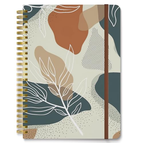 Hnogri Carnet de notes à spirale, carnet de notes à couverture rigide pour femmes, format moyen 6 x 8.4 pouces, 160 pages de papier épais, carnet de notes A5 ligné pour l'écriture, le travail.