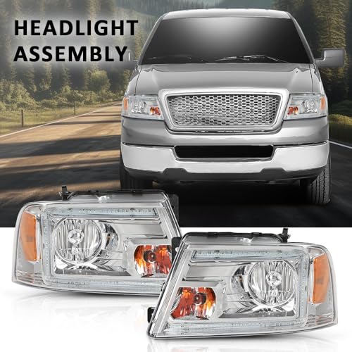 DOTCOM LED Headlights w/Bulb Fit 2004-2008 Ford F150, Clear Lens by G-PLUS - Used condition - Image 9
