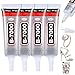 B7000 Glue Clear for Rhinestones, 4pcs 15mL Strong Adhesive B-7000 Jewelry Bead Gem Glue with Precision Tip, Quick Dry Bedazzling Adhesive for Jewelry Making Clothe Fabric Shoes DIY Crafts Nail Art